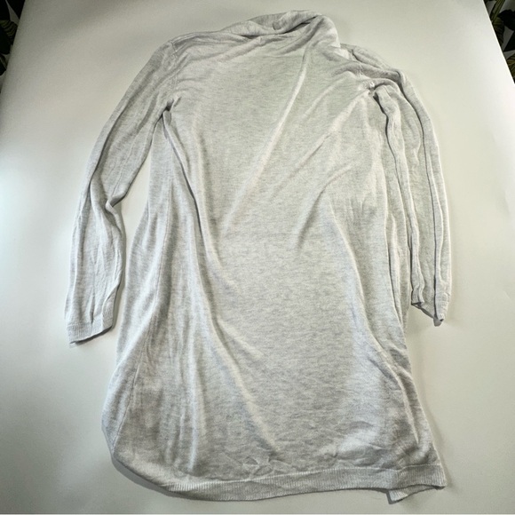 One Grey Day open cardigan lightweight viscose longline drape gray Large - Picture 6 of 11